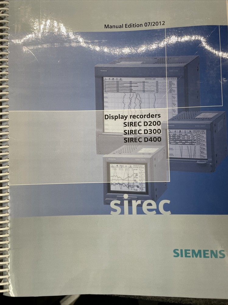SIREC D400 Paperless Process Controller Recorder 12" Display 7nd4461-2fg46-1dd2