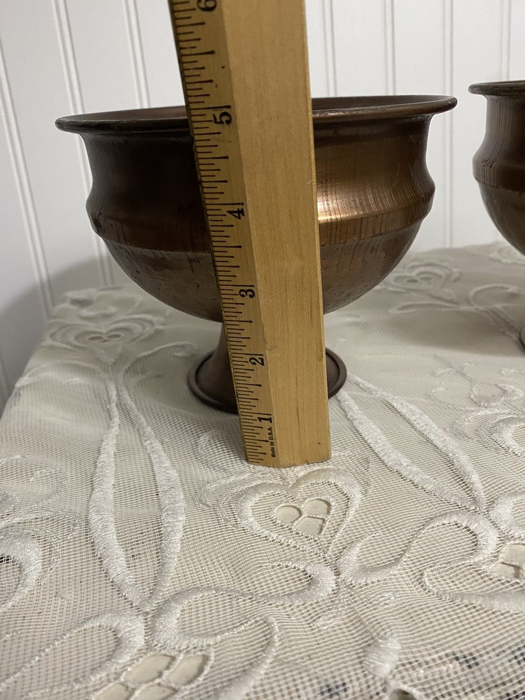 Hammered Copper Planters X2,