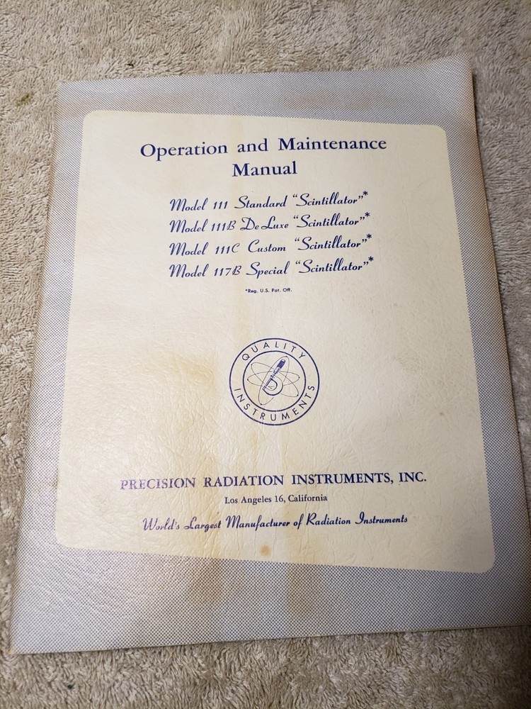 SCINTLLATOR PRECISION MODEL 111B SYSTEM