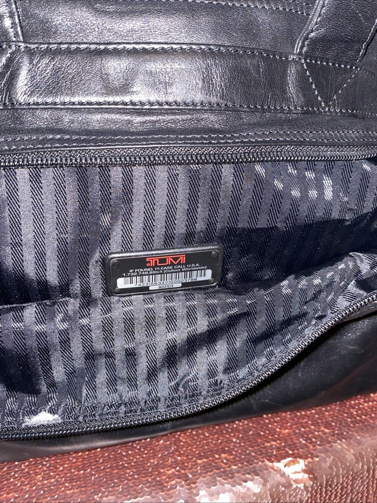 Tumi Black Napa Leather Duffle Medium