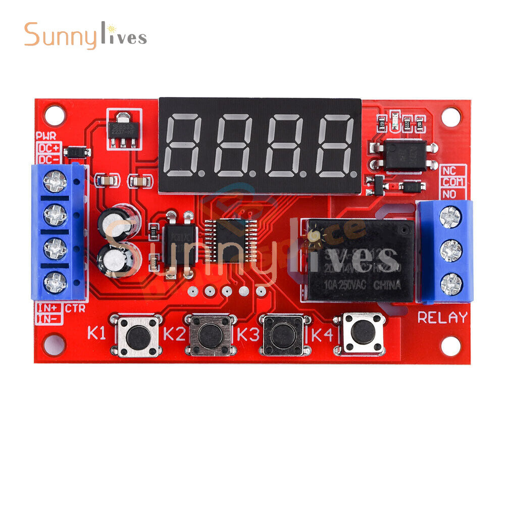 DC5V/12V/24V Time Delay Relay Module Timing Optocoupler Isolated Pulse Cycle US