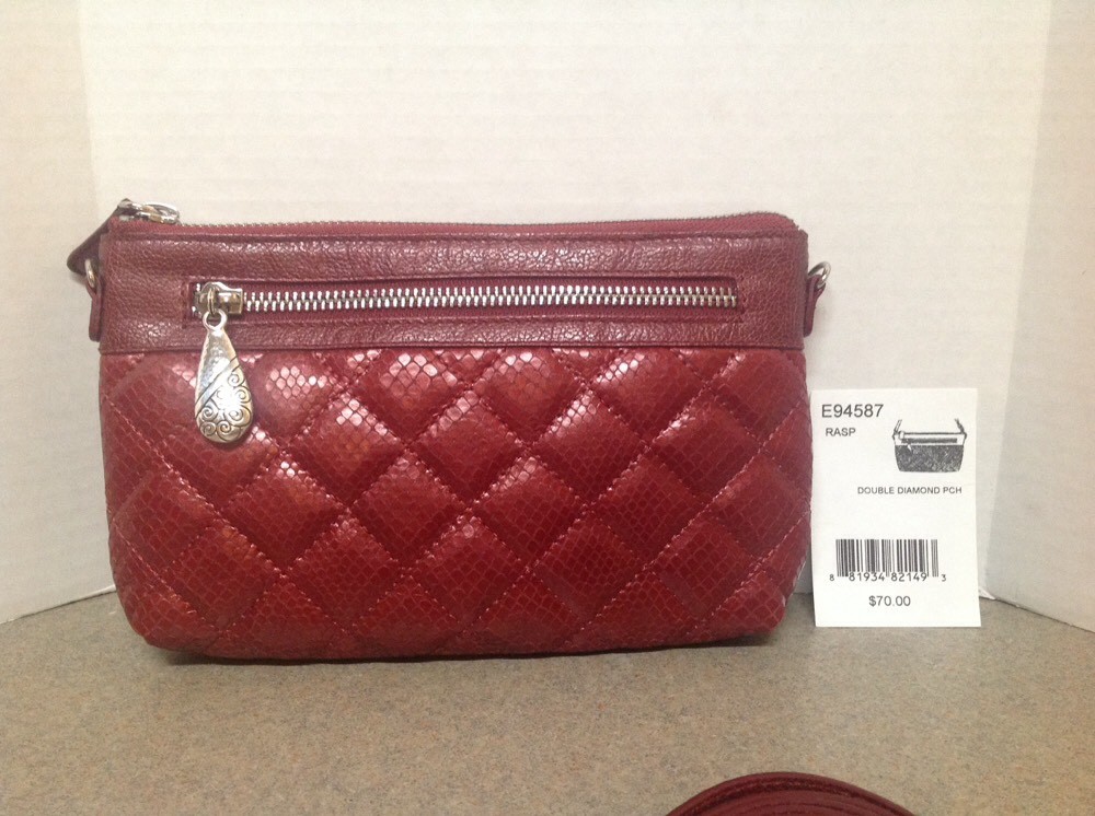 Brighton ~DOUBLE DIAMOMD~ pouch in raspberry NWT