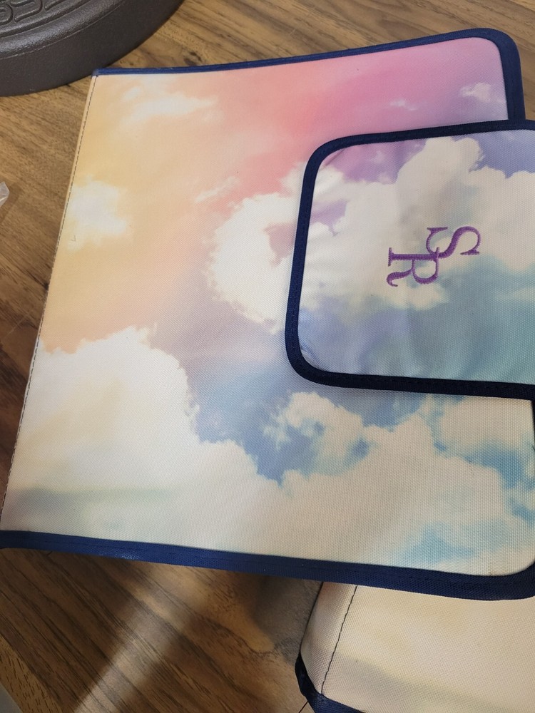 2 Pottery Barn Teens Homework Holder Folders Clouds "SR"