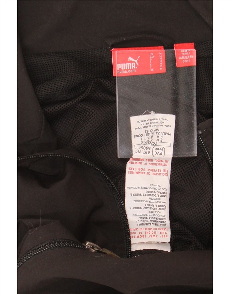 PUMA Mens Tracksuit Top Jacket Medium Black Polyester HR05
