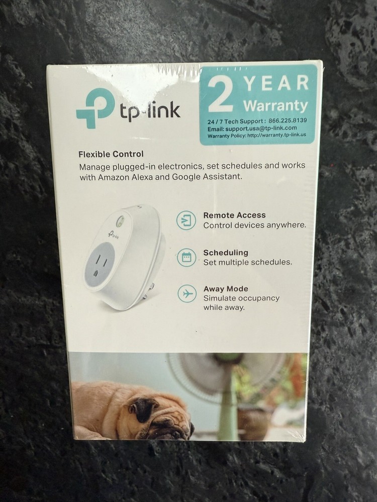 TP-Link HS100 Wi-Fi Smart Plug Kit NEW SEALED Works with Amazon Alexa & Google