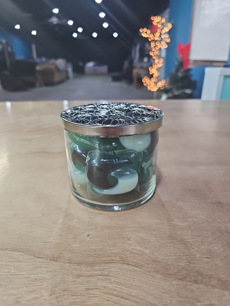 Empty Repurposed Candle Jar for Tide Pods