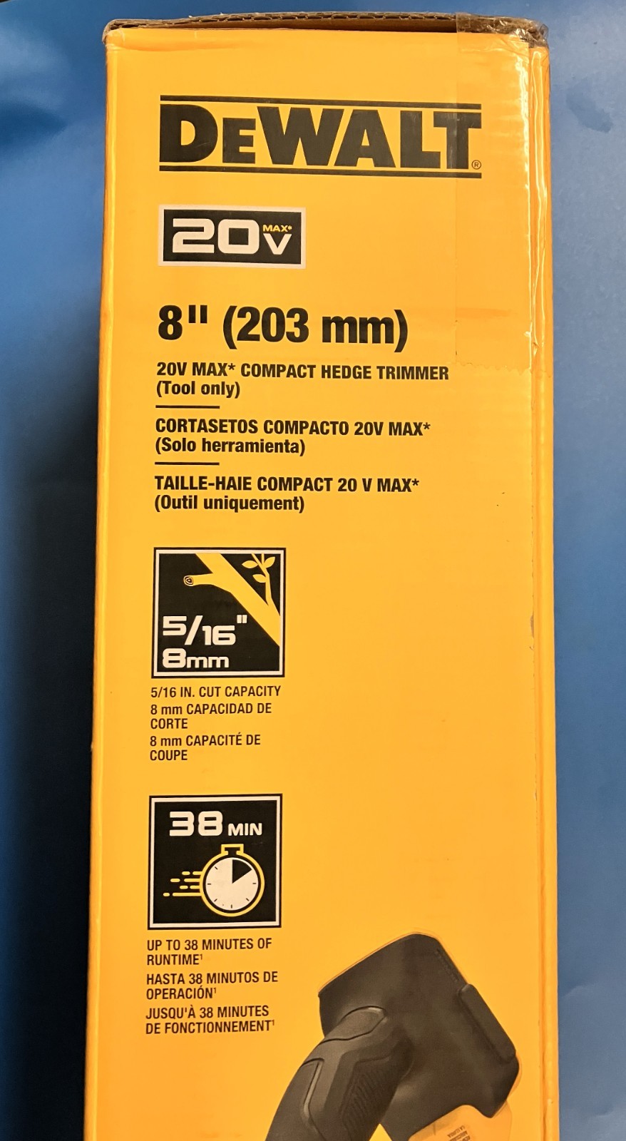 NEW DEWALT CORDLESS HEDGE TRIMMER DCHT823B (FRE015795)