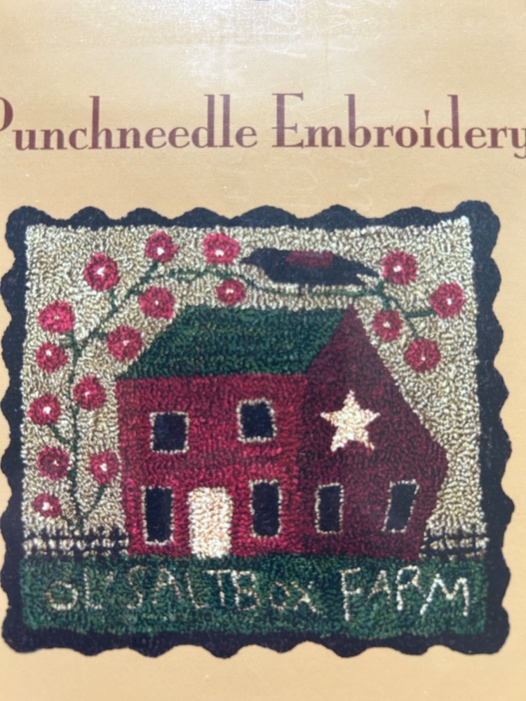 PRIMITIVE PUNCHNEEDLE  EMBROIDERY PATTERN, CRAFTS PUNCH NEEDLE FARM