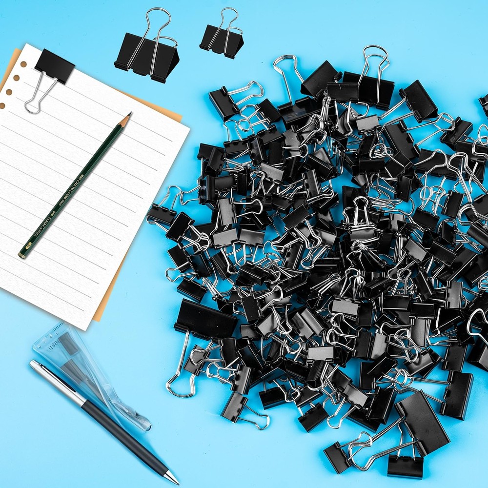 Binder Clips Assorted Sizes Large Medium Small Mini 200 Pcs