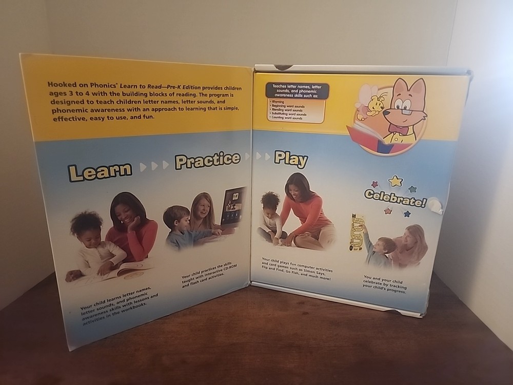 Hooked On Phonics Pre-K Learn to Read Edition Program INCOMPLETE SEE PHOTOS