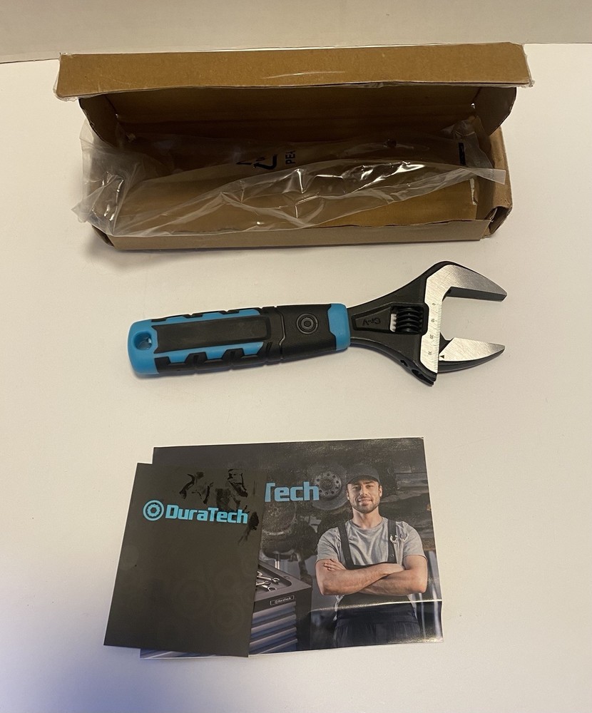DuraTech 8" Wide Opening Adjustable Wrench