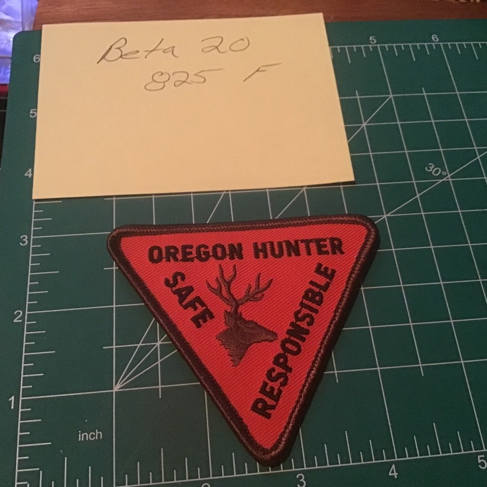 Oregon Safe Hunter Patch Blue and Gold  (w18)