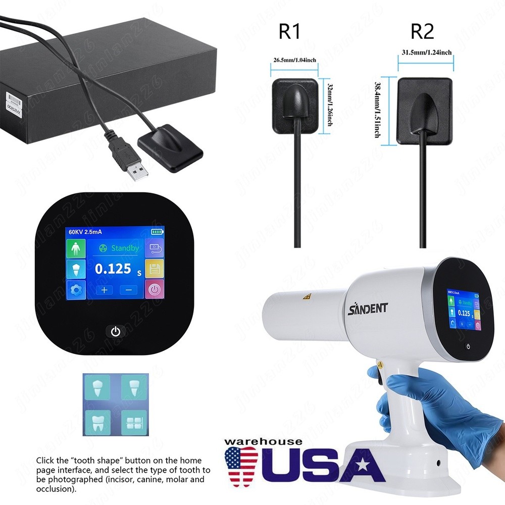 Dental X Mobile Unit System Ray Digital Machine Frequency + Shield+Sensor 1/2.0