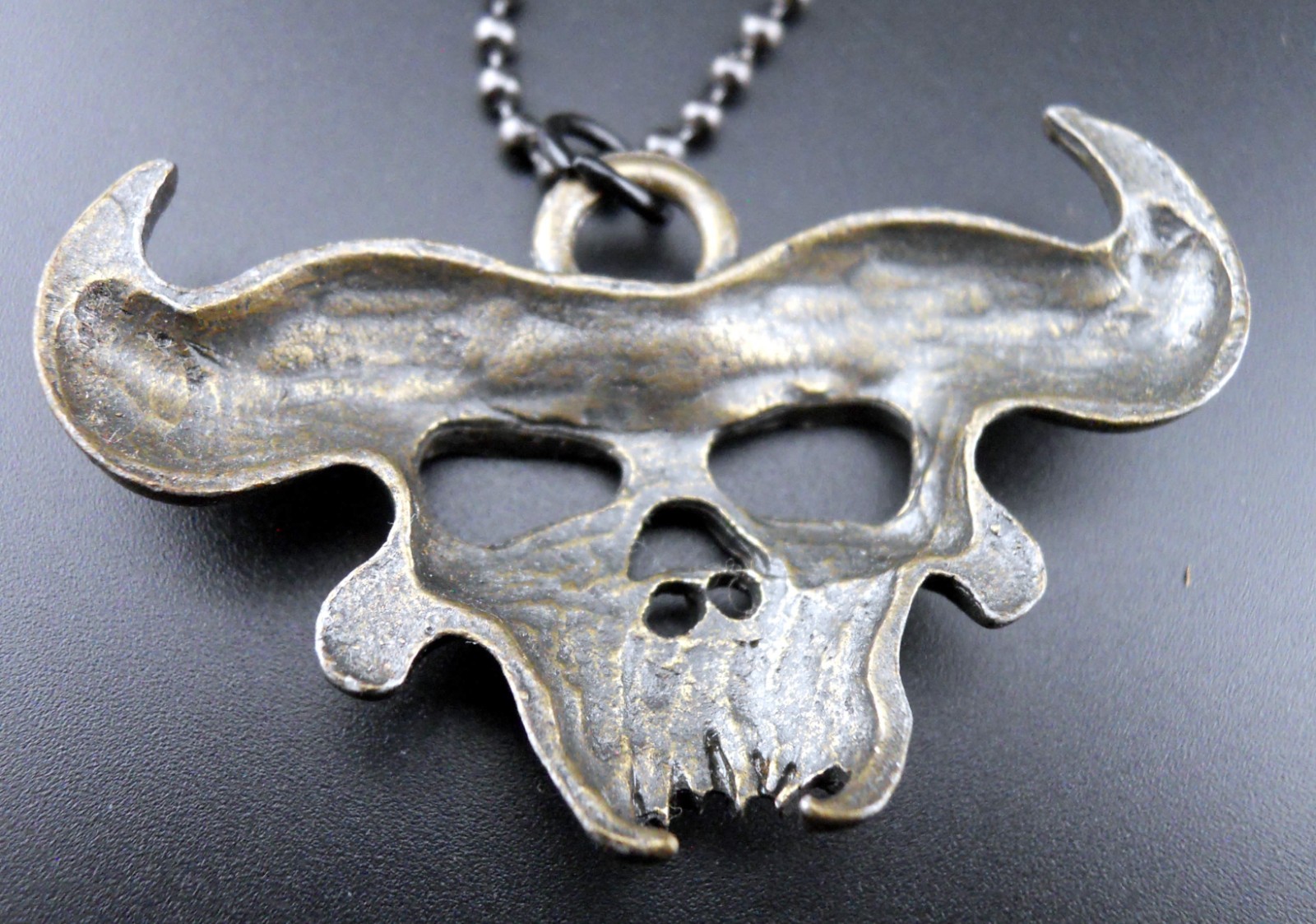 Danzig Necklace New Skull Pendant Rare Antique Gold/Bronze Finish
