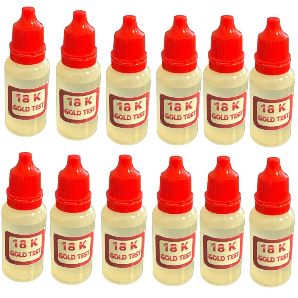 18K Gold Testing Solution Gold Testing Acids Check Gold Authenticity 12pcs/Box