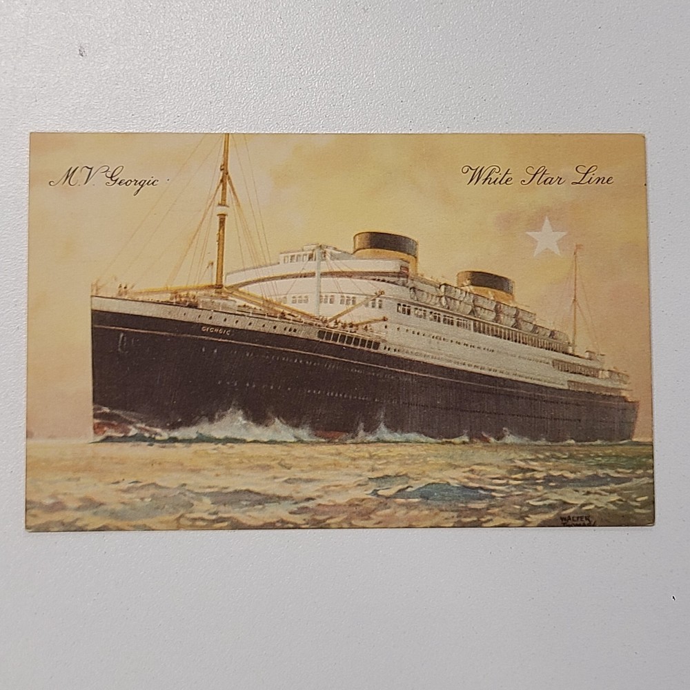 M.V. Georgic Postcard