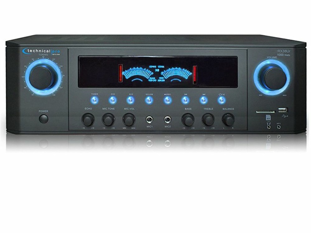 Technical Pro RX38UR 1000-Watt Professional Receiver with USB & SD Card Inputs