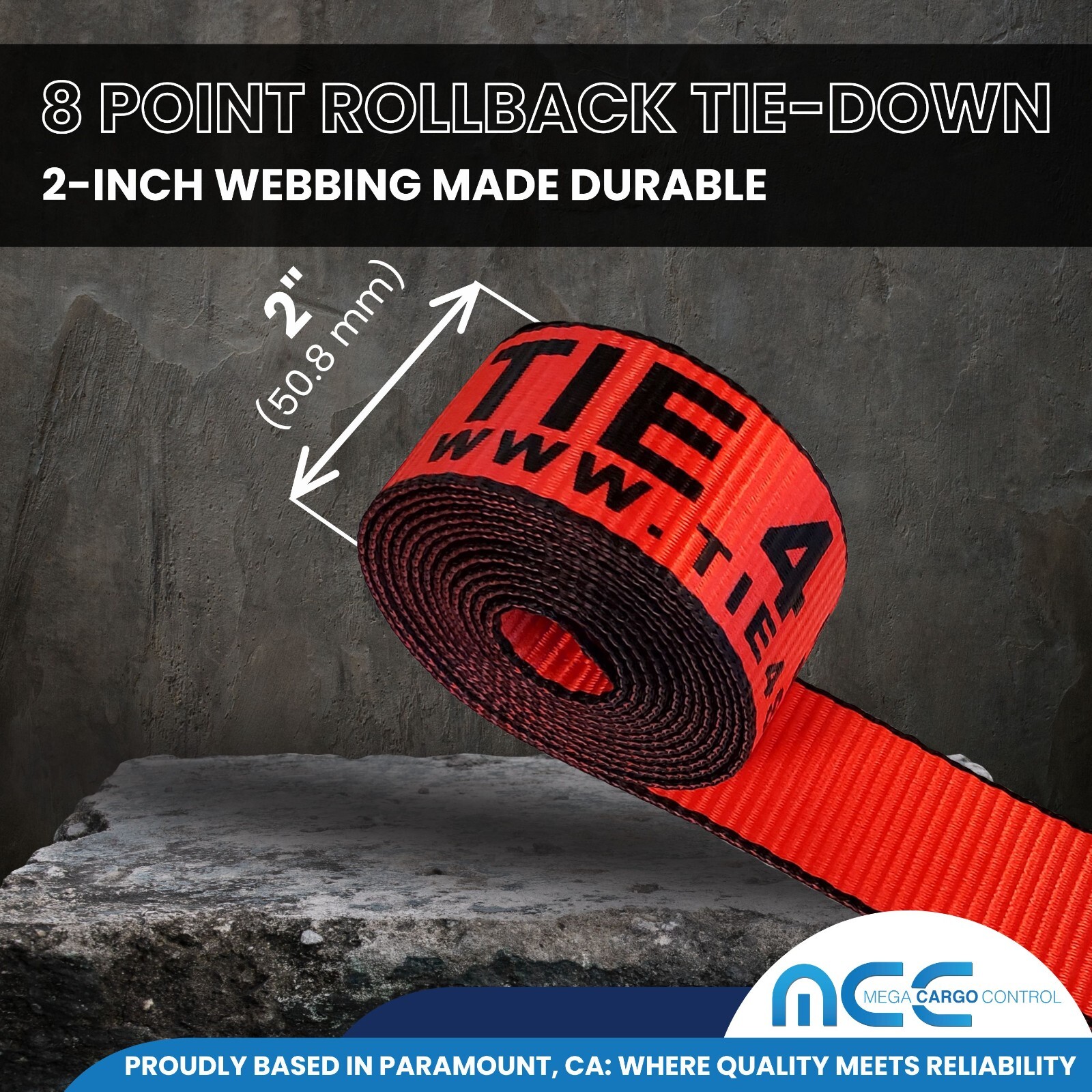 8 Point Roll Back Tie Down System w/ Chain Ends for Car Hauler Carrier Tow Truck