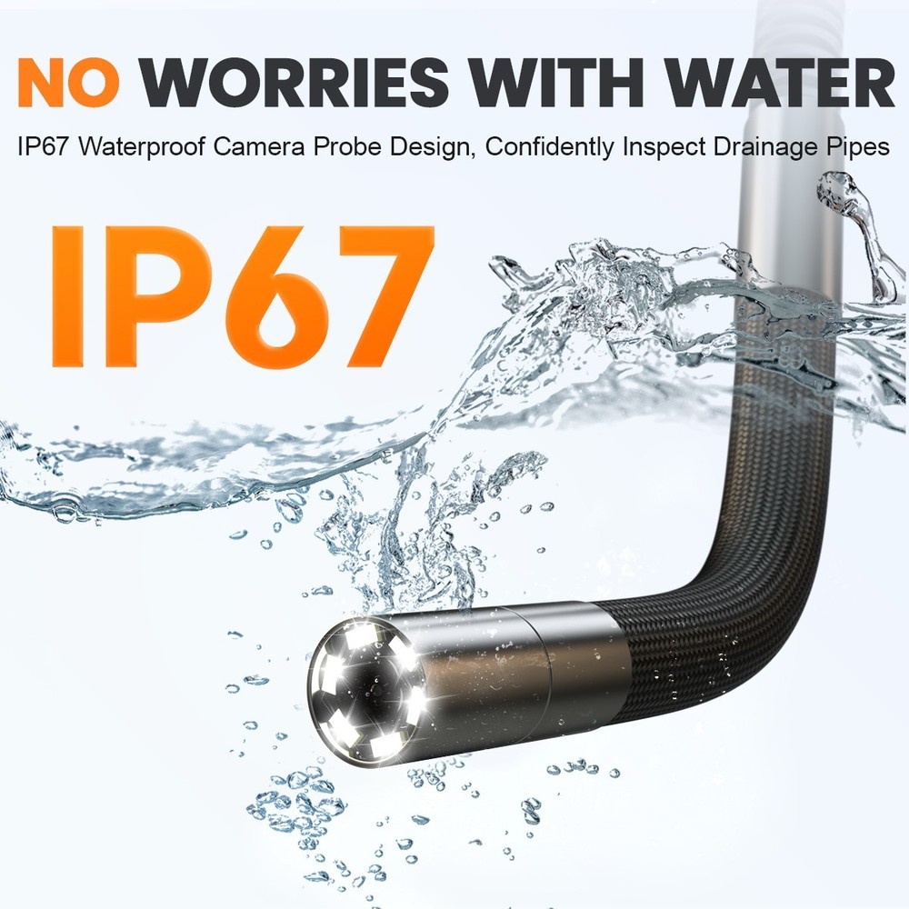 Two-Way Articulating Borescope With Light Industrial Endoscope Inspection Camera