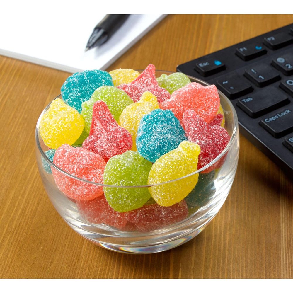Sour Gummies Assorted Fruit Flavored Candy Bag, 6.5 Oz