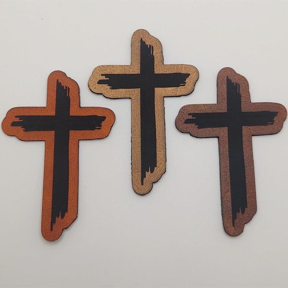 5 Large Pcs Leather/Leatherette Patches/Sheets for Laser Large, Rustic Brown