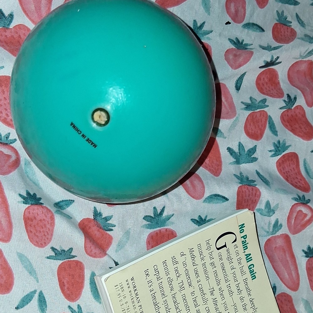 The Miracle Ball Method Turquoise Exercise Ball & Book Set