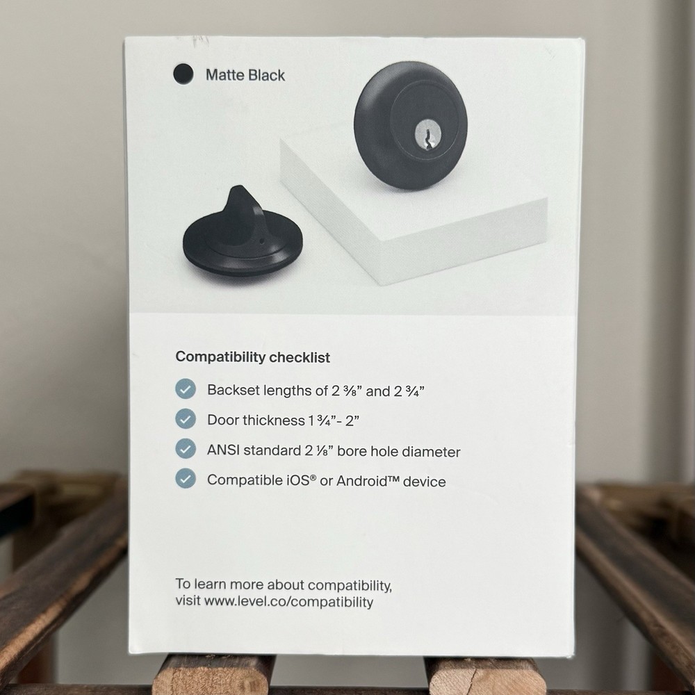 Level Lock - The Invisible Smart Lock - Black Matte