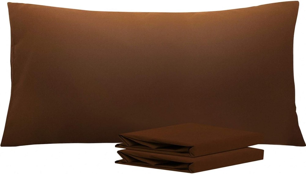 King Pillowcase Set 2 Pack Brushed Microfiber 20x36 Pillowcases Soft