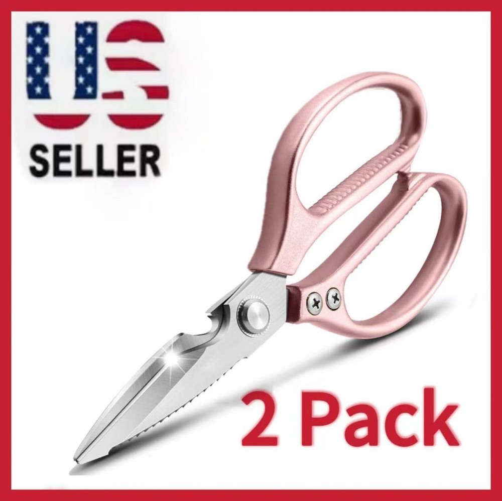 2Pcs Kitchen Scissors Multi-Function Heavy Duty Kitchen Shear Stainless Steel US