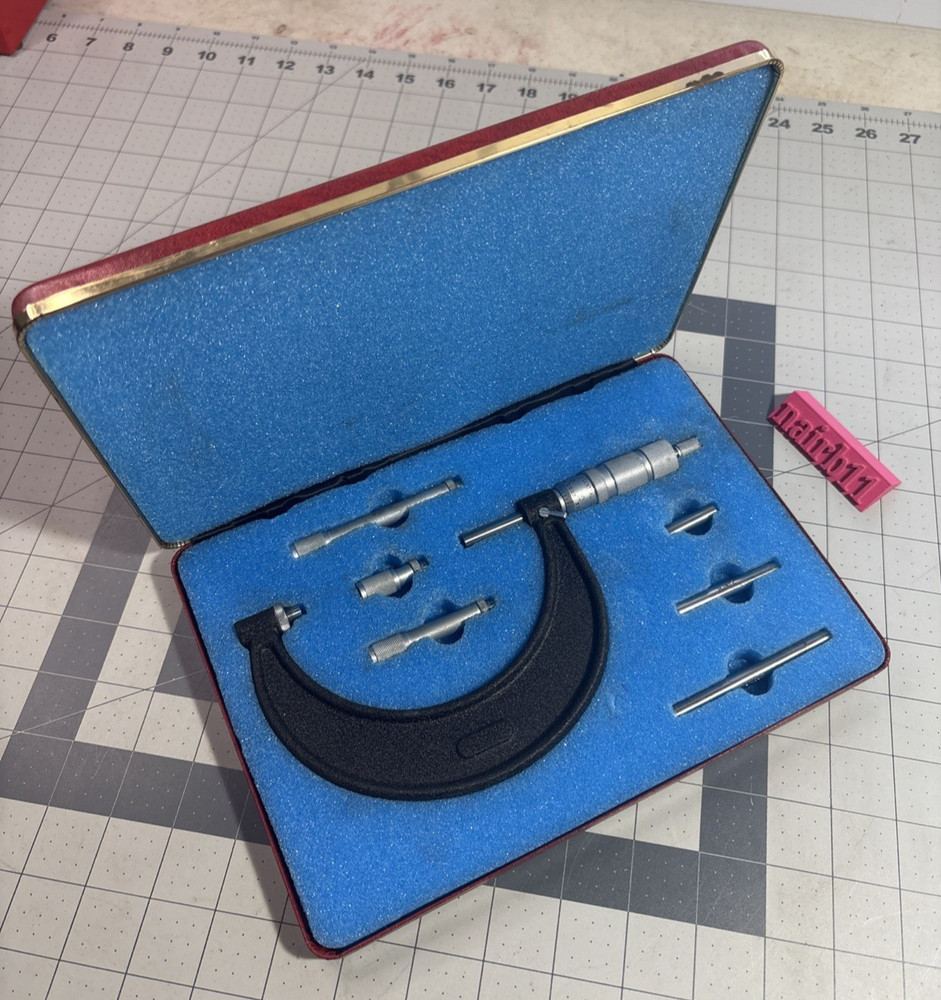 Central Tool Multi Anvil Micrometer 0-4” w/ Standards & Case Providence, RI