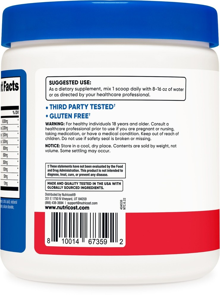 Nutricost EAA Powder 30 Servings (Fruit Punch) - Essential Amino Acids