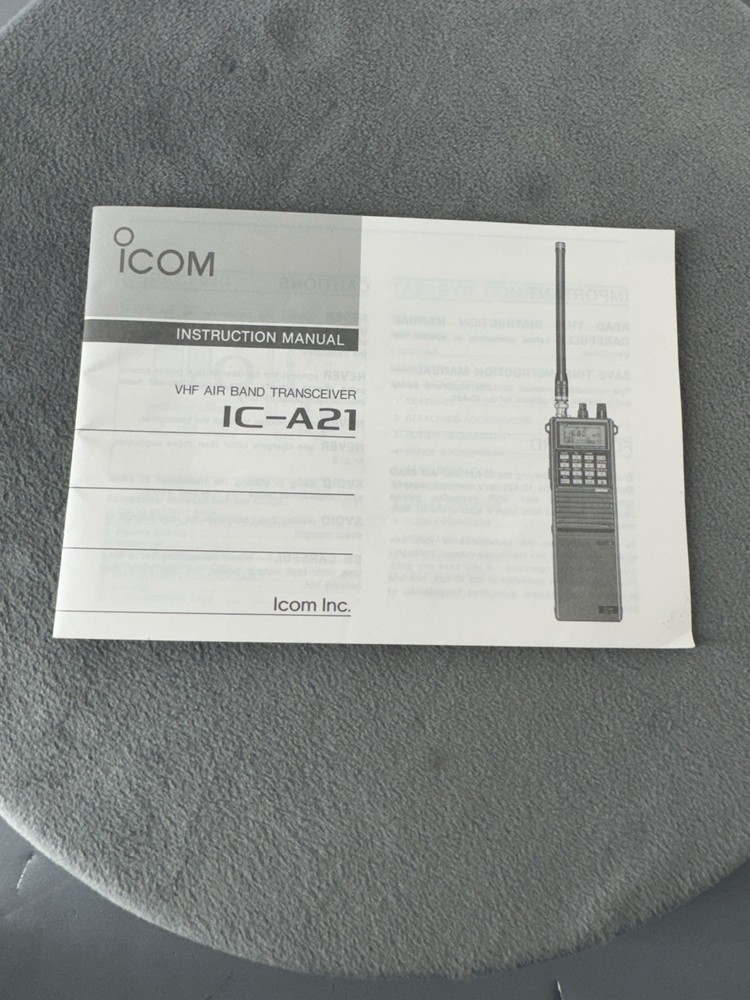 Icom IC-A21 ORIGINAL Instruction Manual In Good Condition.