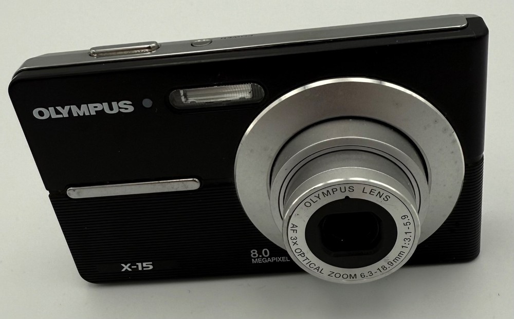 OLYMPUS X-15 8.0MP Black Compact Digital Camera Tested Fully Working