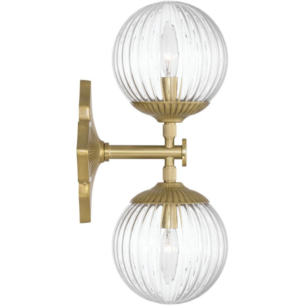 Crystorama ORY-1002-AG-CL Orly Bath Wall Light