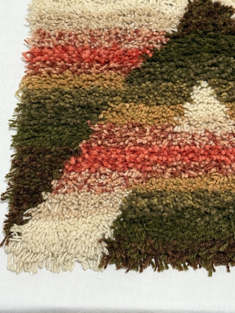 1970s Shaggy Needle Point Panel Wall Art