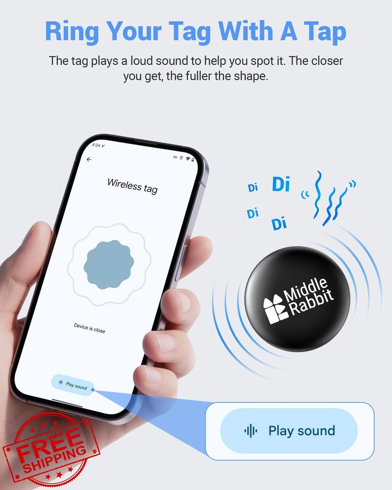 Android Pet Tracker Tag, GPS Pet Finder, No Subscription Fee
