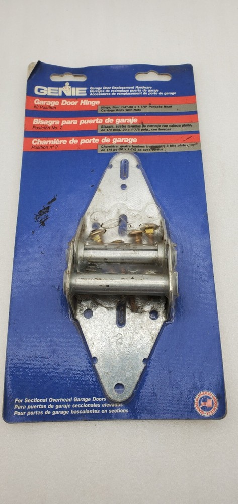 Genie #2 position garage door hinge NOS use between second and third section