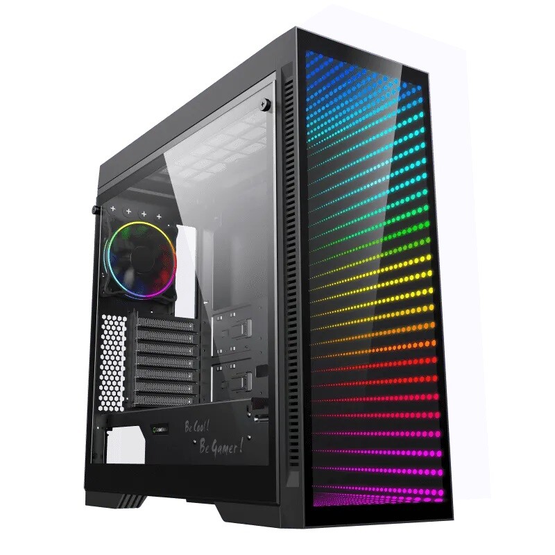 Custom Pic & Size Infinity Mirrored GPU Backplate GPU Side Panel RGB Gaming PC