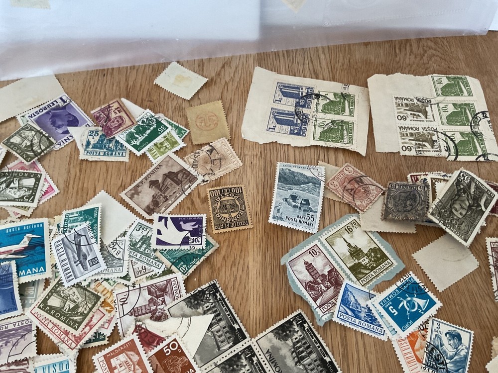 Romania collection off paper stamps in folder B43