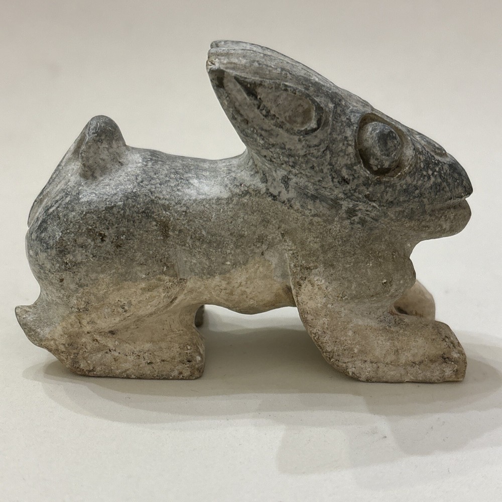 Large Ancient China Hand Carved Jade Rabbit Statue