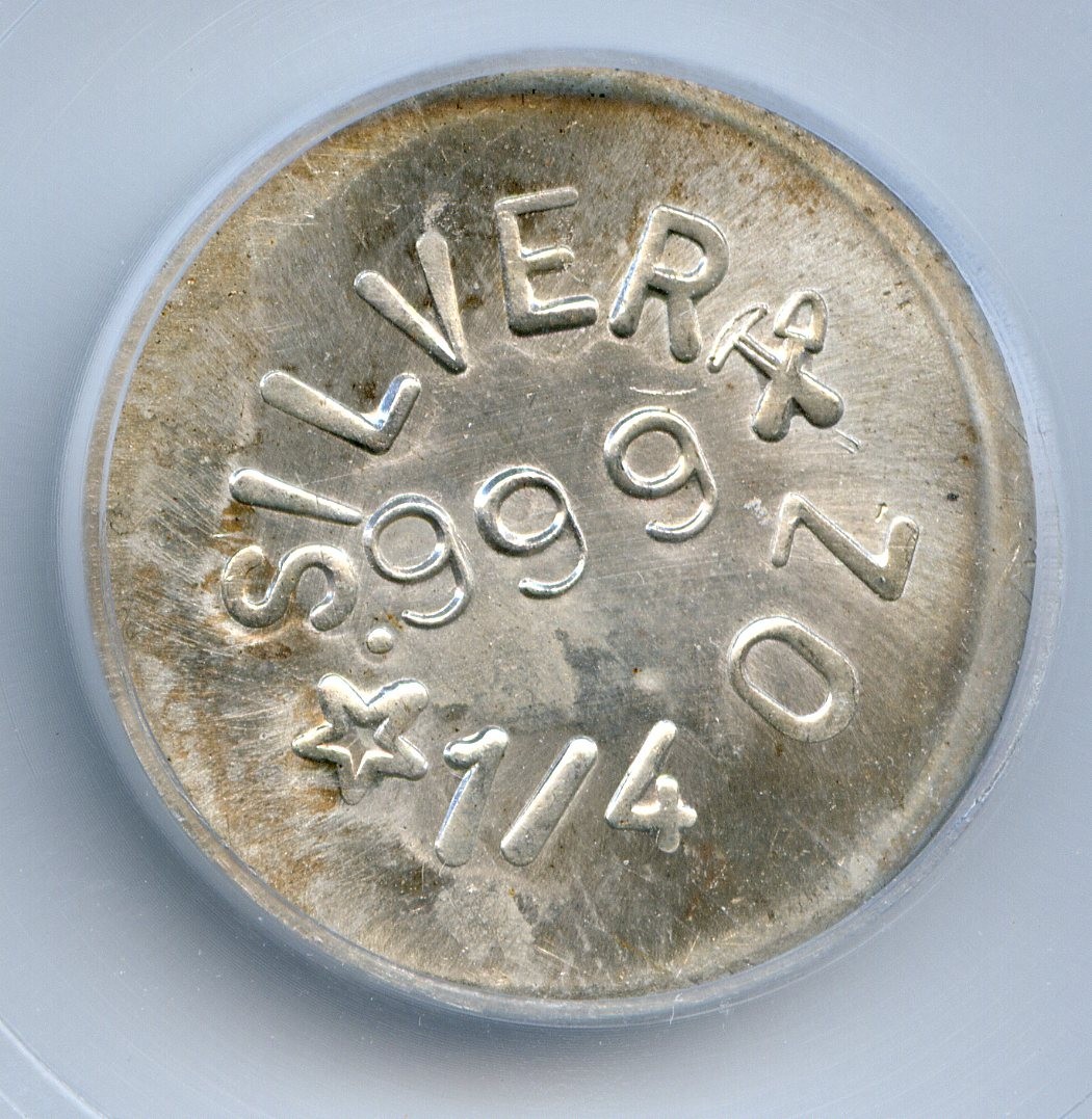 FINEST KNOWN! ND Alaska Silver 1/4oz .999, Minoer Mint, Moose / ICG MS66 R8 POP2