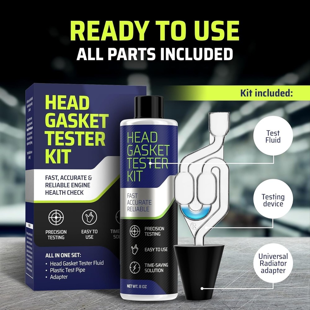 Head Gasket Tester Kit – Over 100 Tests, Complete Combustion Leak System wit...