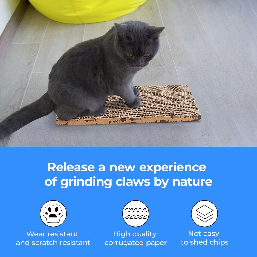 Roadtofree Mini Cat Scratching Board Small Scratcher 2pcs, Brown