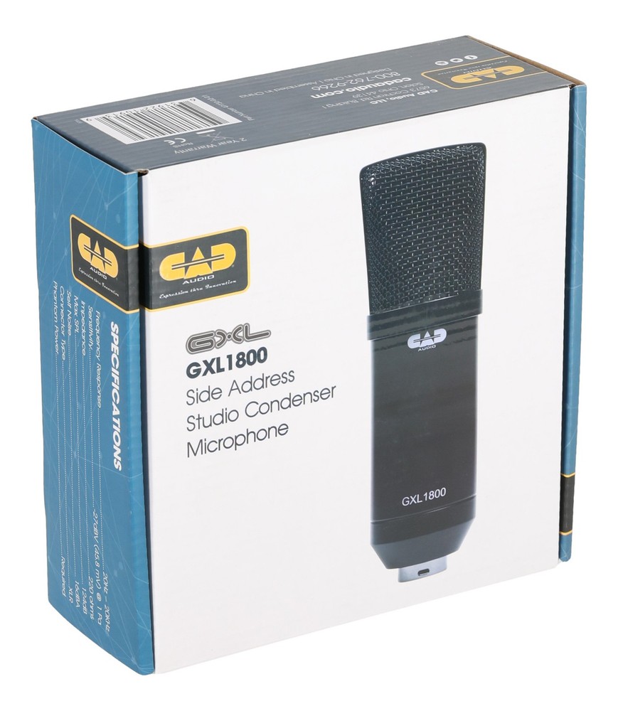 CAD Audio GXL1800 Studio Condenser Microphone+Shock Mount+Windscreen+Shield