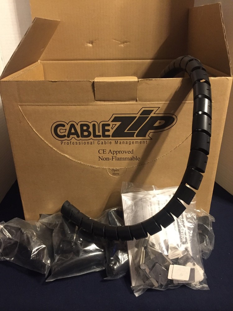 CableZip Professional Cable Management  Large SIze Black Industrial Roll WOW
