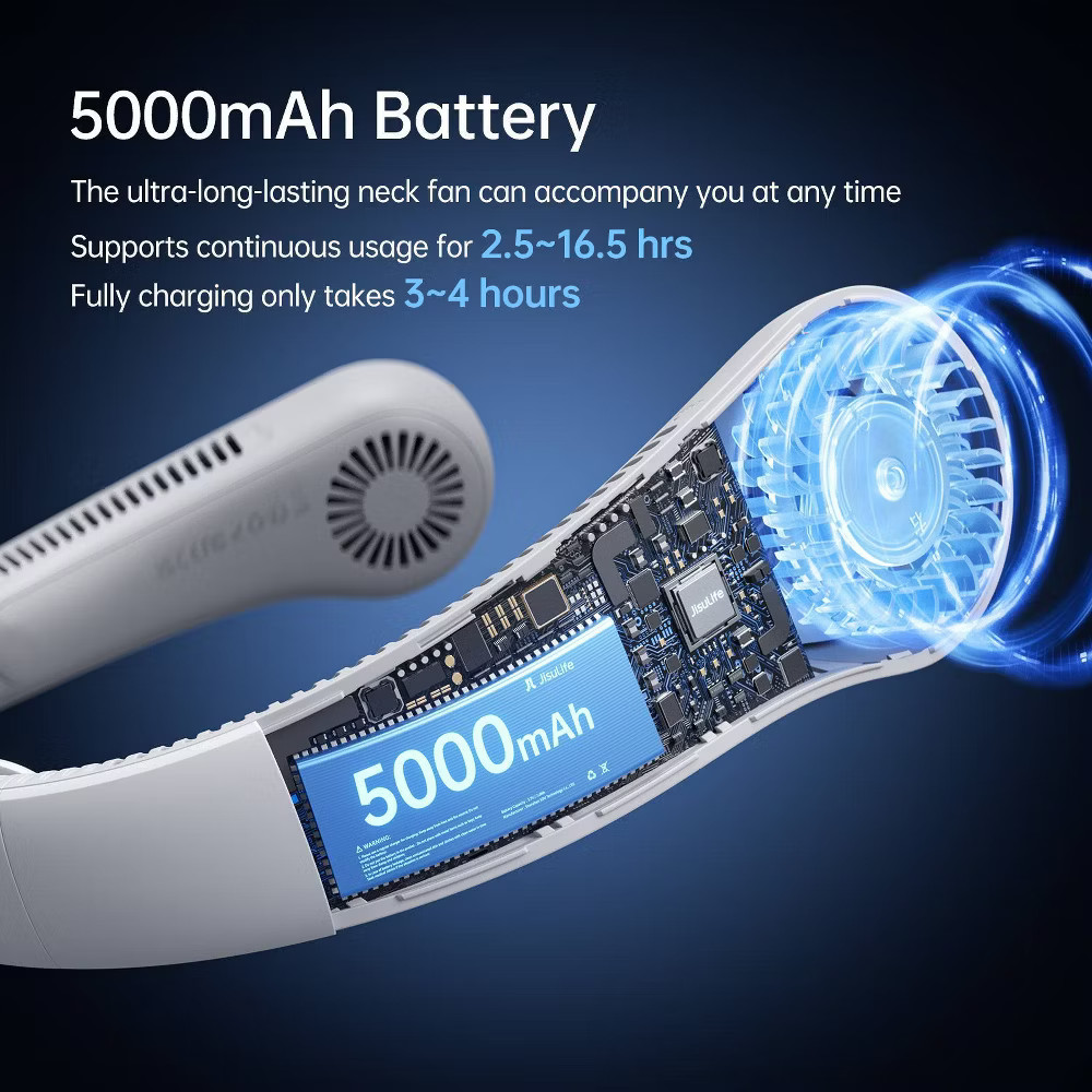 JISULIFE Portable Neck Fan Gray