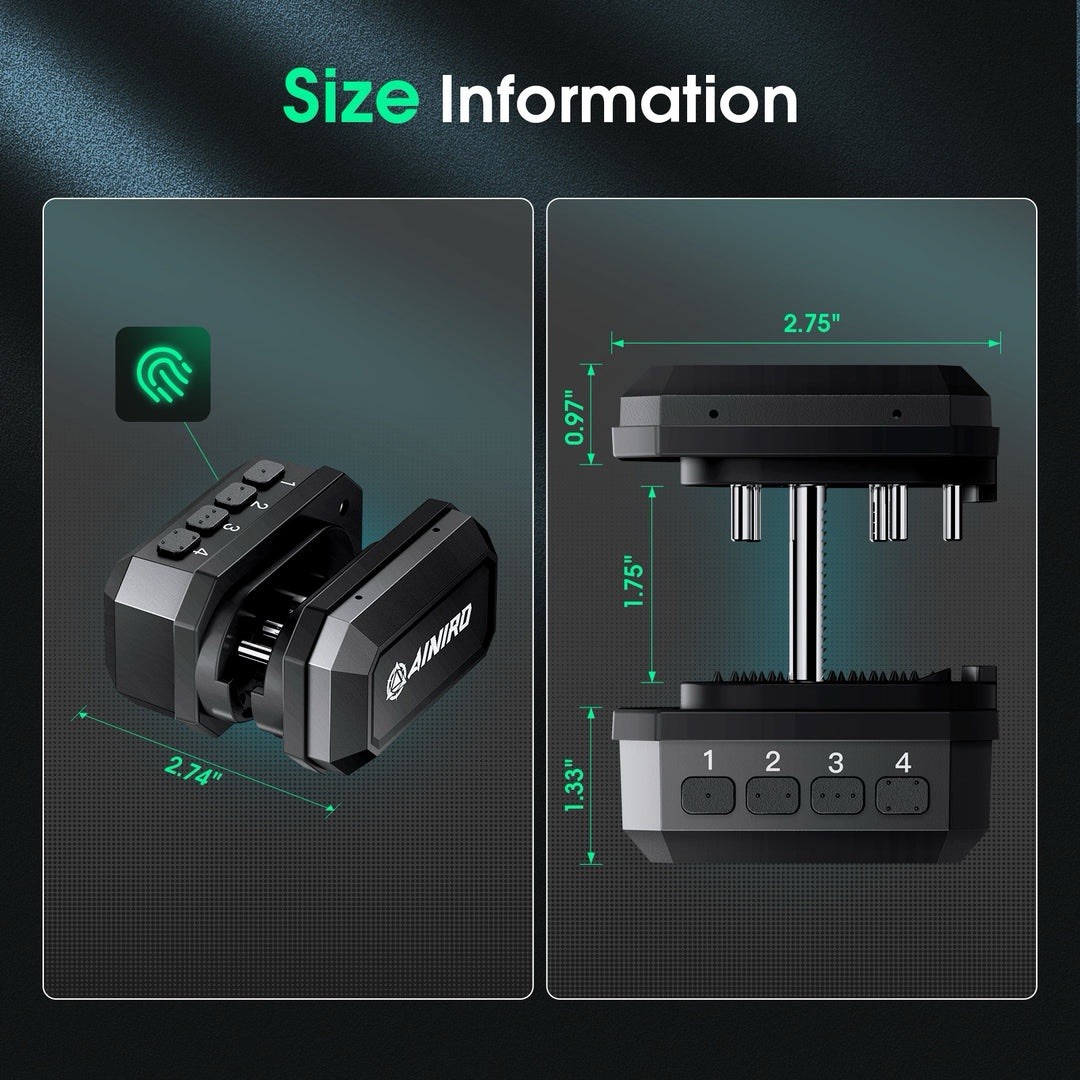 AINIRO Biometric Fingerprint Trigger Lock for Pistols and Revolvers