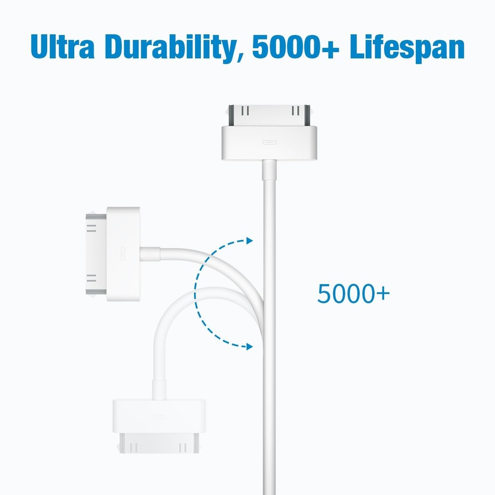 Apple 30-pin USB Charging Cable 2 Pcs