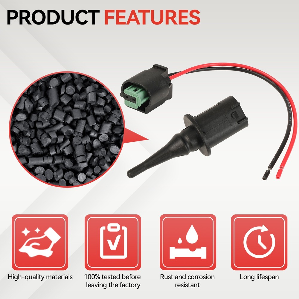 For Mercedes C E S Smart SL Air Temperature Sensor Plug Pigtail Outside Ambient