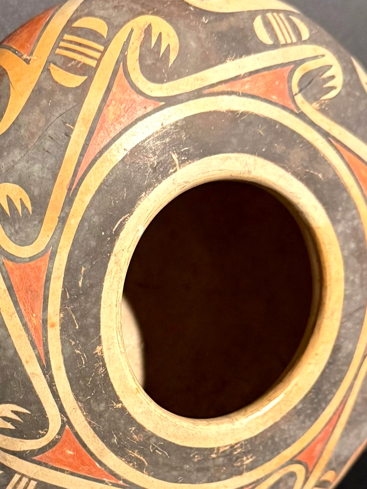 FANNIE NAMPEYO (HOPI PUEBLO,1900-1987) POLYCHROME POTTERY SEED JAR, EXCELLENT!